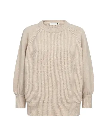 Co' Couture Co'Couture RowCC Puff SS Rib Knit Creme