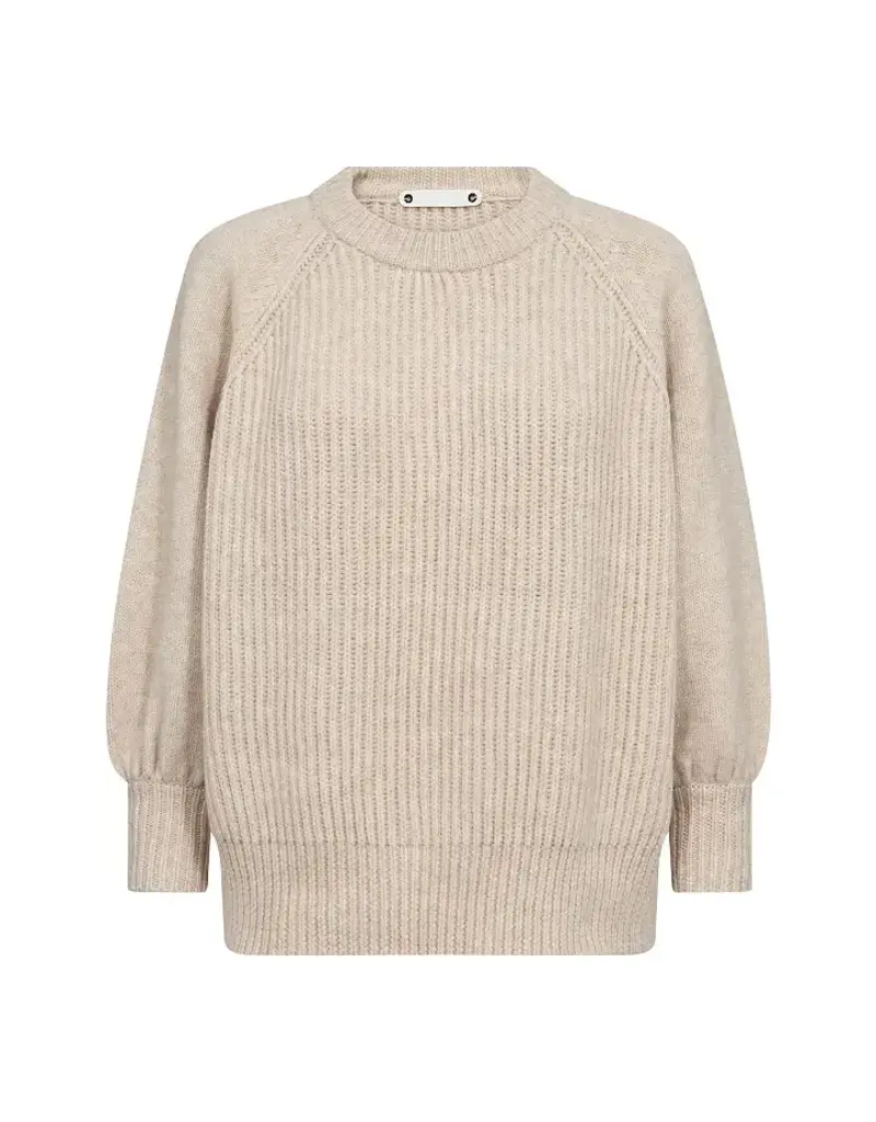 Co' Couture Co'Couture RowCC Puff SS Rib Knit Creme