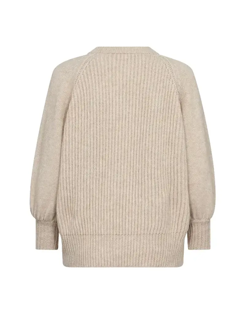 Co' Couture Co'Couture RowCC Puff SS Rib Knit Creme