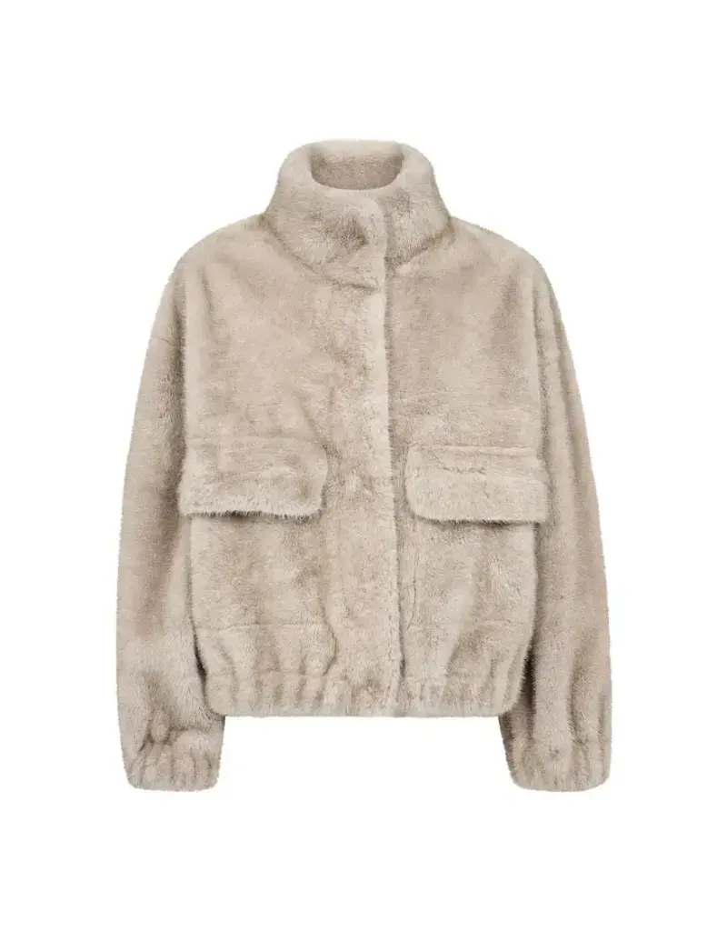 Co' Couture Co'Couture CasioCC Teddy Jacket Light Grey