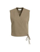 Yaya Yaya Gilet Woven Teak Brown