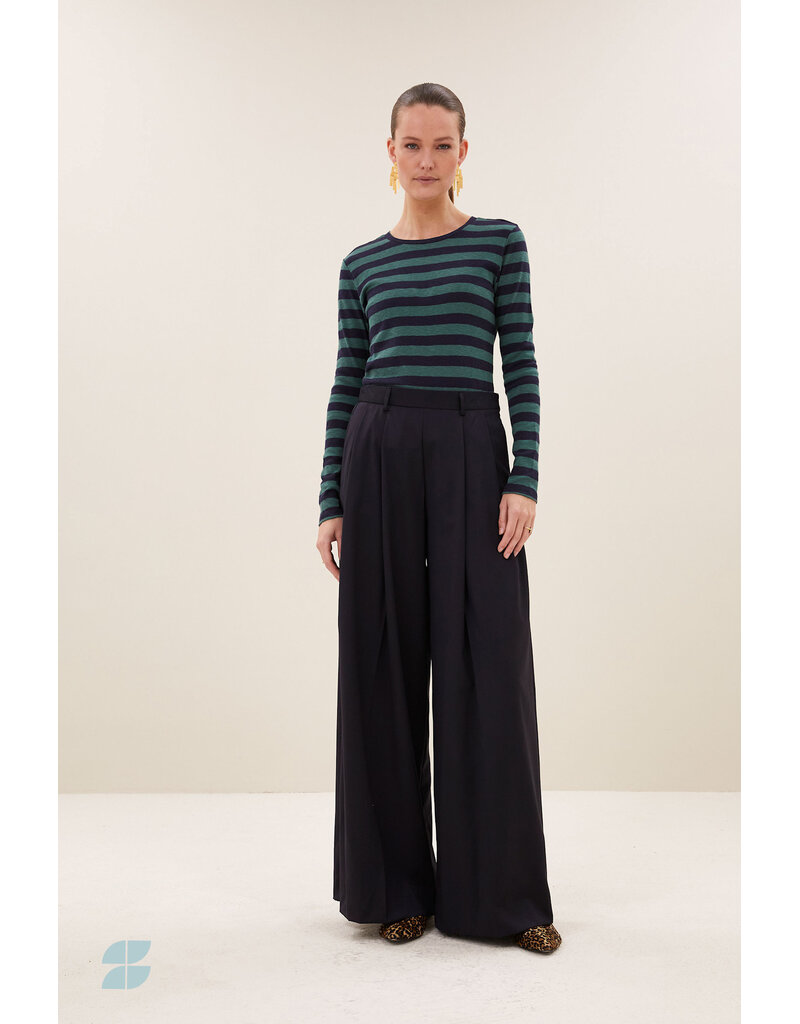 By-Bar By-Bar LS Big Stripe Top Deep Green