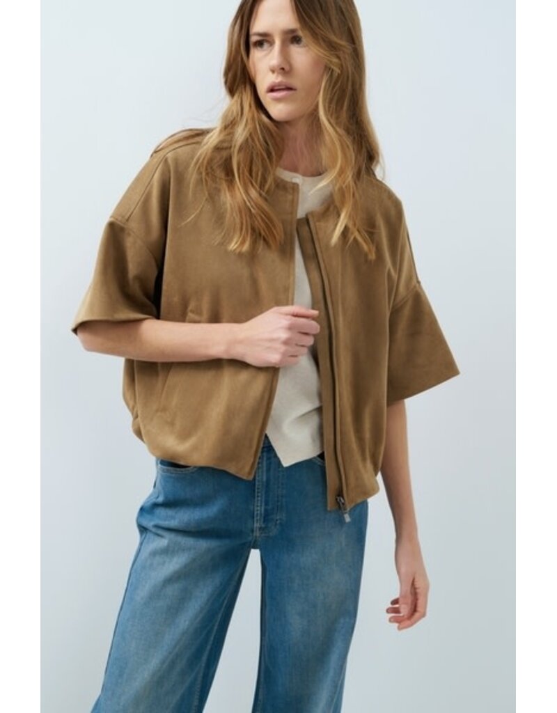 Yaya Yaya Suede Jack Otter Brown