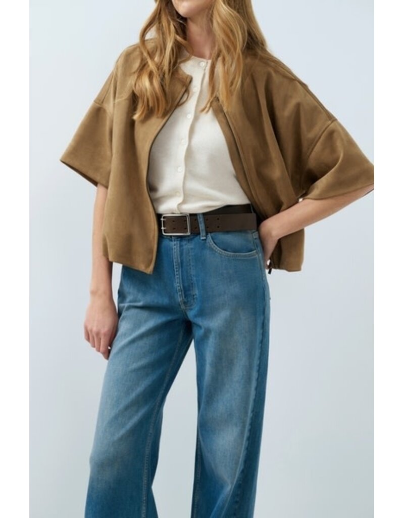 Yaya Yaya Suede Jack Otter Brown