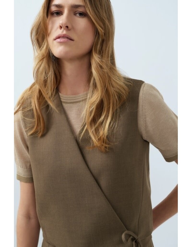 Yaya Yaya Pant Straight Teak Brown