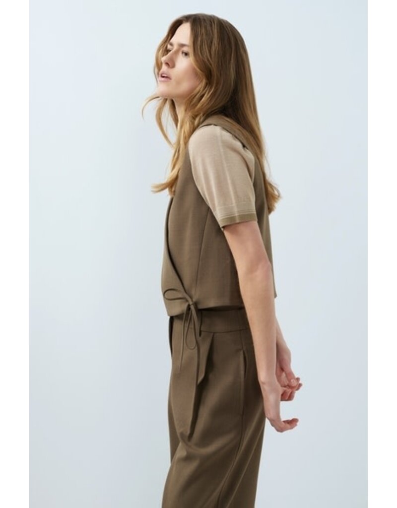 Yaya Yaya Pant Straight Teak Brown
