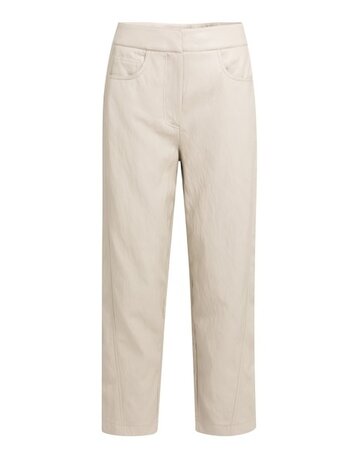 Yaya Yaya Faux lth Pant Cashmere Grey