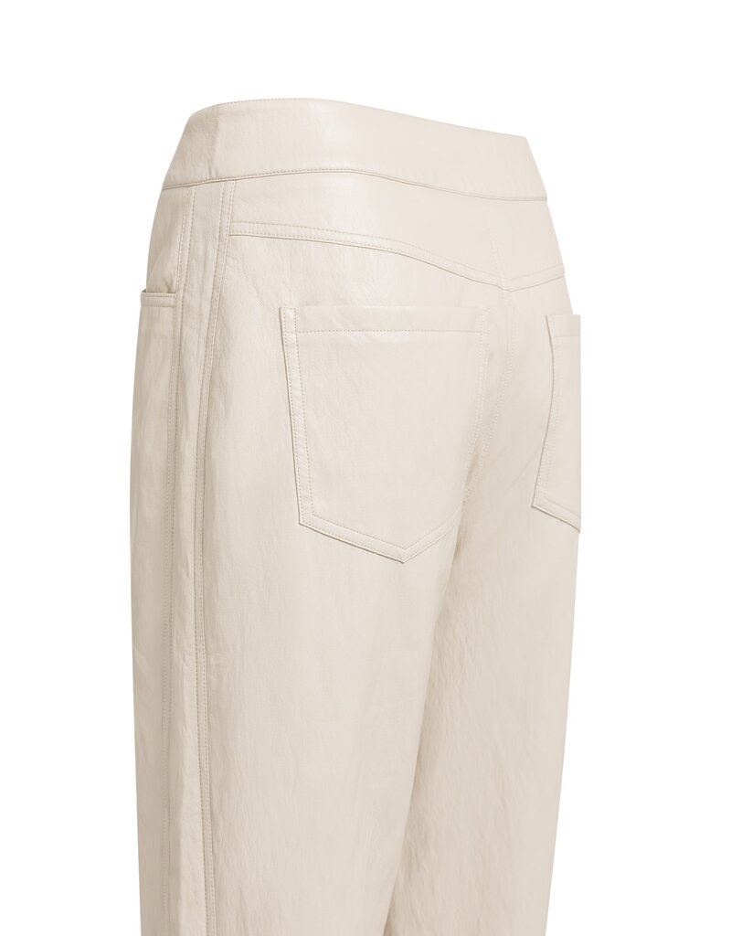 Yaya Yaya Faux lth Pant Cashmere Grey