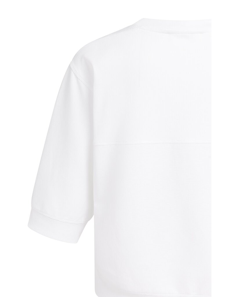 Yaya Yaya Sw. Short Sleeve Rib White