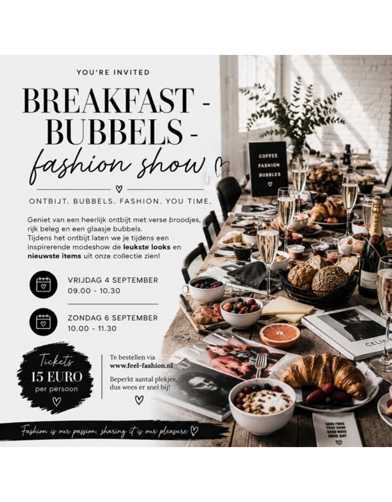 Champagne Ontbijt Vrij 4 September 9.00-10.30