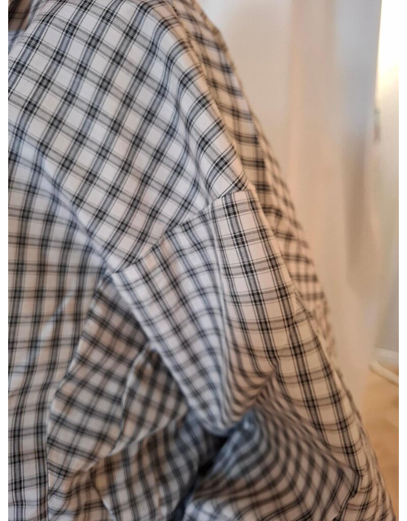 Haute L' Amitié HL Mimosa Check Smock Blouse Grey