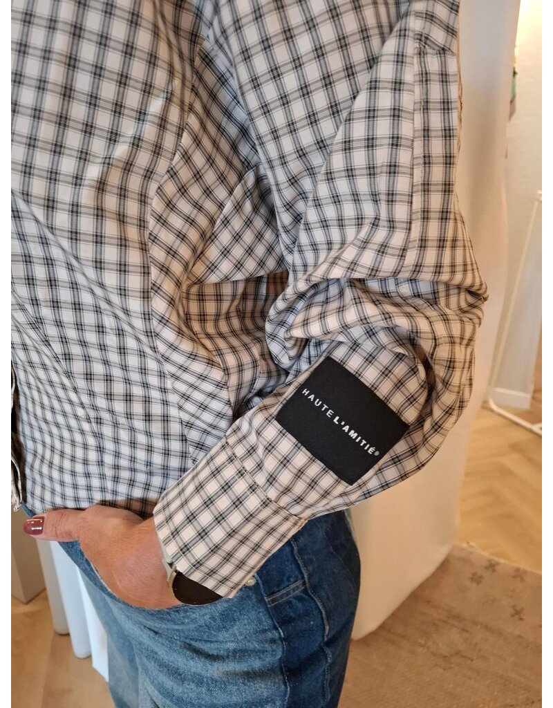 Haute L' Amitié HL Mimosa Check Smock Blouse Grey