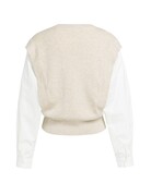 Yaya Yaya Sw. Woven , White Sleeves Light Beige Mel.