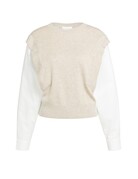 Yaya Yaya Sw. Woven , White Sleeves Light Beige Mel.