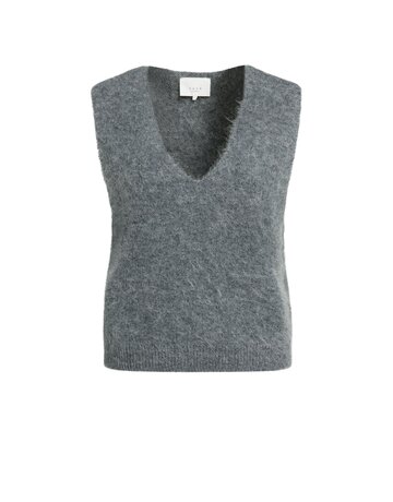 Yaya Yaya Spencer V-Neck Grey Mel