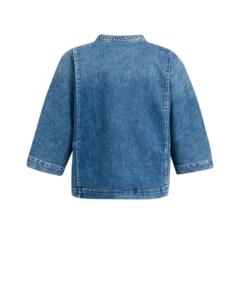 Yaya Yaya DNM Blouse Short Sleeve D.Blue