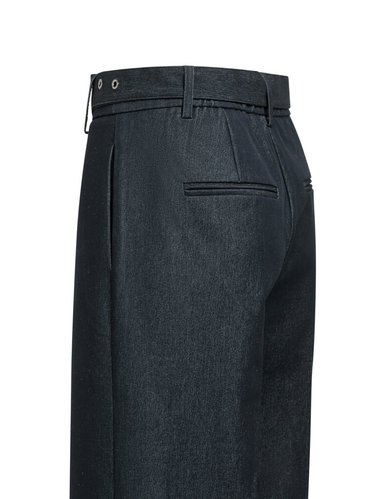 Yaya Yaya Woven Wide Pant Belt Cat Black