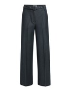 Yaya Yaya Woven Wide Pant Belt Cat Black