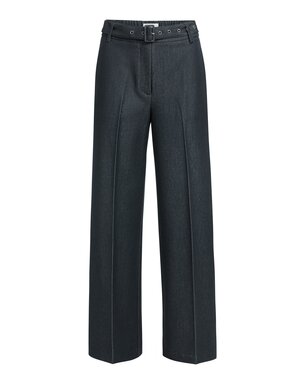 Yaya Yaya Woven Wide Pant Belt Cat Black