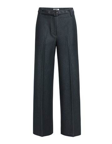 Yaya Yaya Woven Wide Pant Belt Cat Black