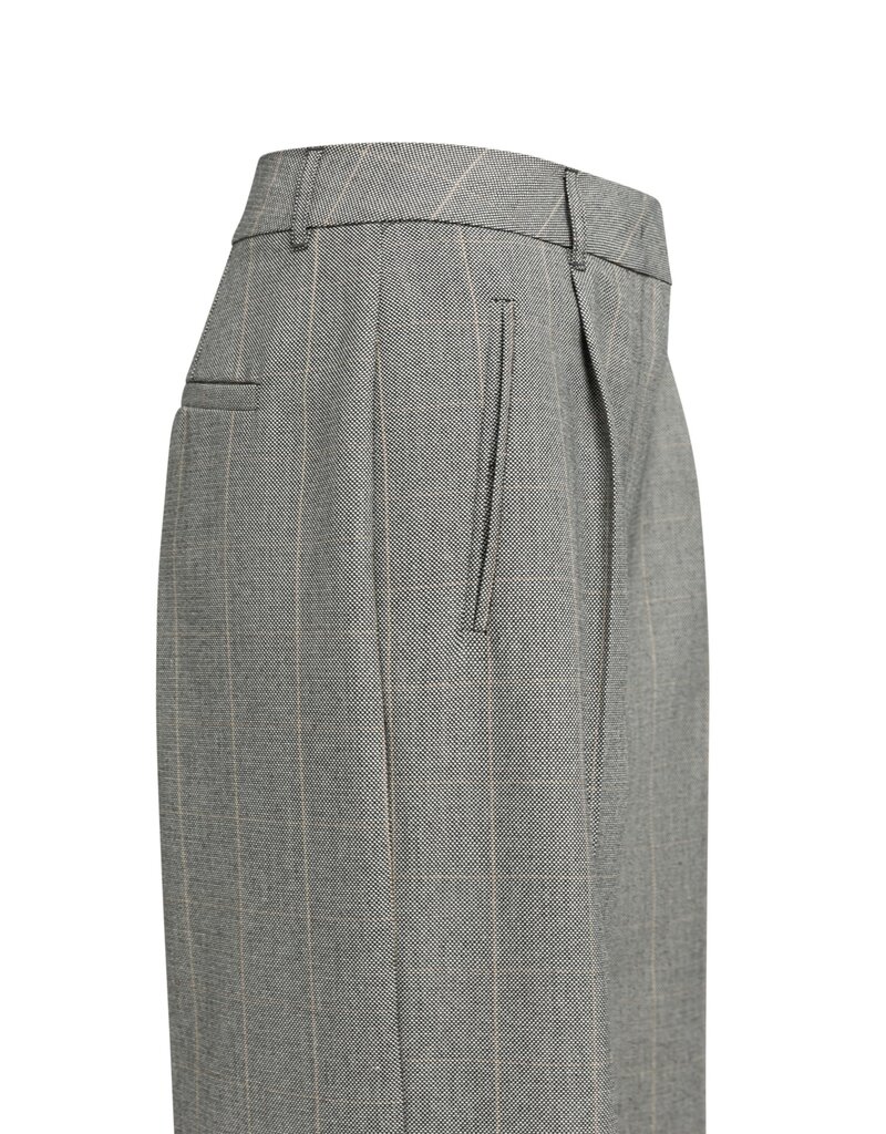 Yaya Yaya Woven Wide Pant Block Hole Black Dessin