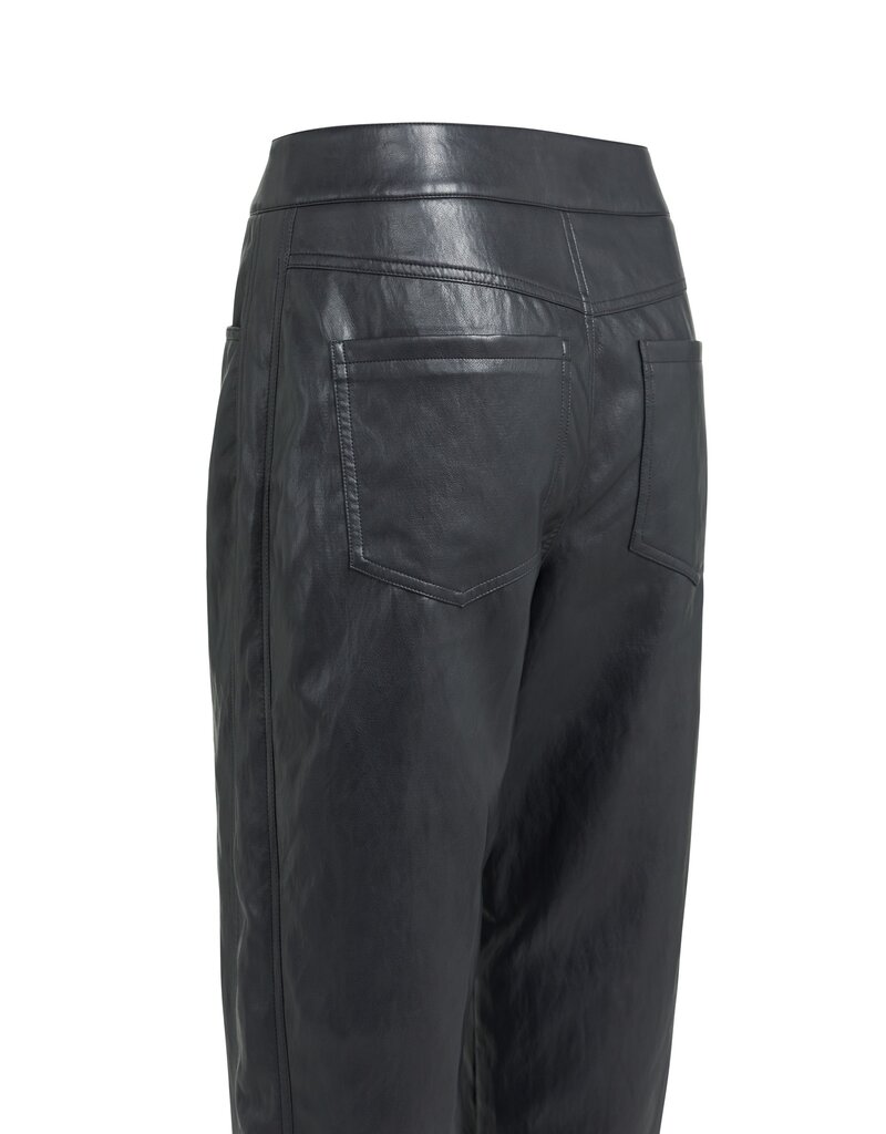 Yaya Yaya Faux Lth Pant Hole Black