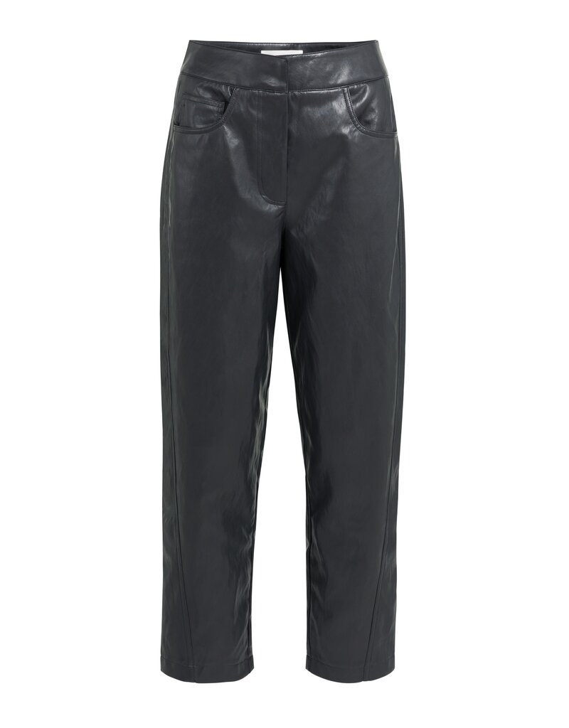 Yaya Yaya Faux Lth Pant Hole Black