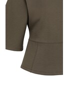Yaya Yaya Jersey Top Wide Sleeves Slate Black Brown