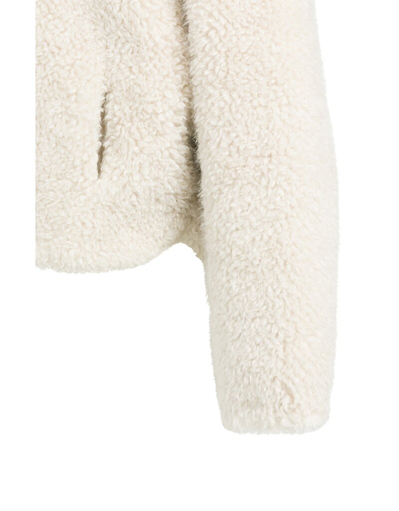 Yaya Yaya short Faux Fur Jacket Bleached Sand Beige