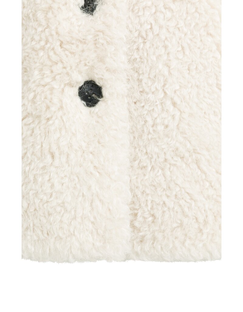 Yaya Yaya short Faux Fur Jacket Bleached Sand Beige