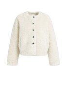 Yaya Yaya short Faux Fur Jacket Bleached Sand Beige