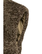 Yaya Yaya Rev. Bodywarmer Faux Fur Slate Black Brown