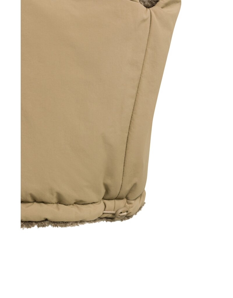 Yaya Yaya Rev. Bodywarmer Faux Fur Slate Black Brown