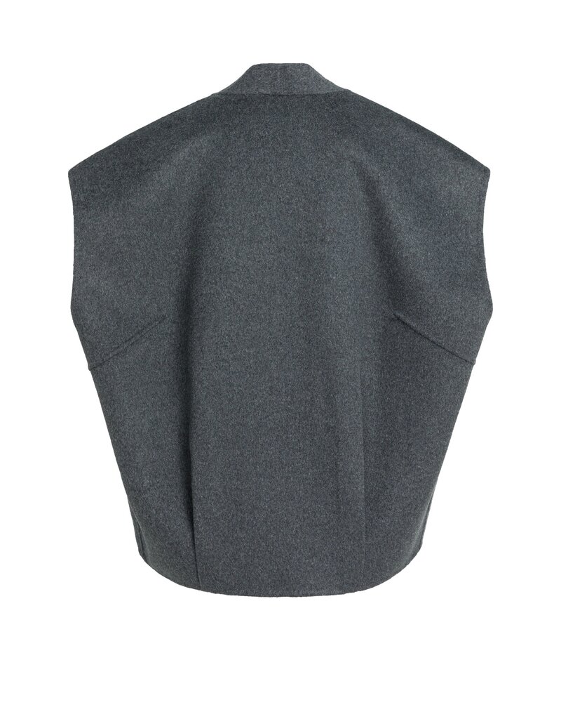 Yaya Yaya Oversized Woolmix Bodywarmer D.Grey Mel.