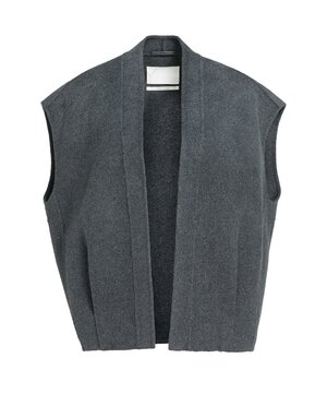 Yaya Yaya Oversized Woolmix Bodywarmer D.Grey Mel.