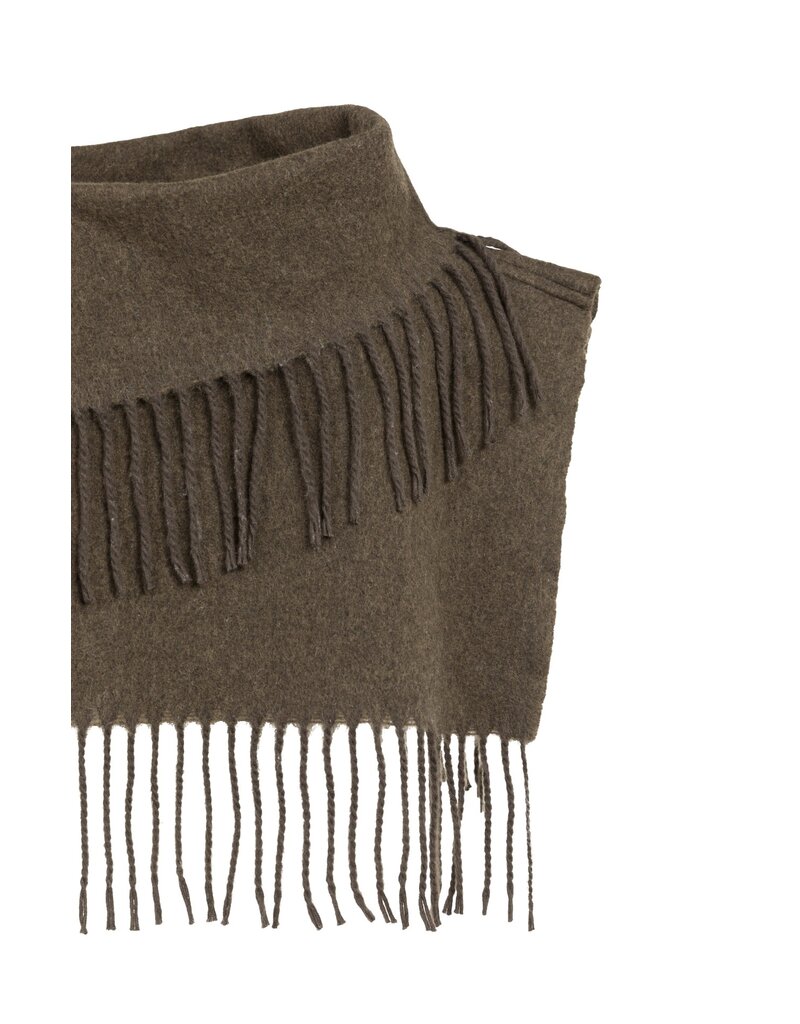 Yaya Yaya Scarf Franjes Slate Black Brown
