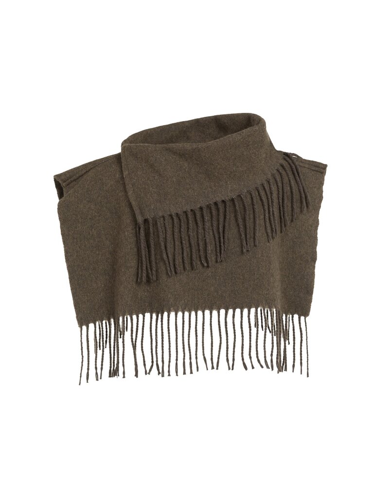 Yaya Yaya Scarf Franjes Slate Black Brown