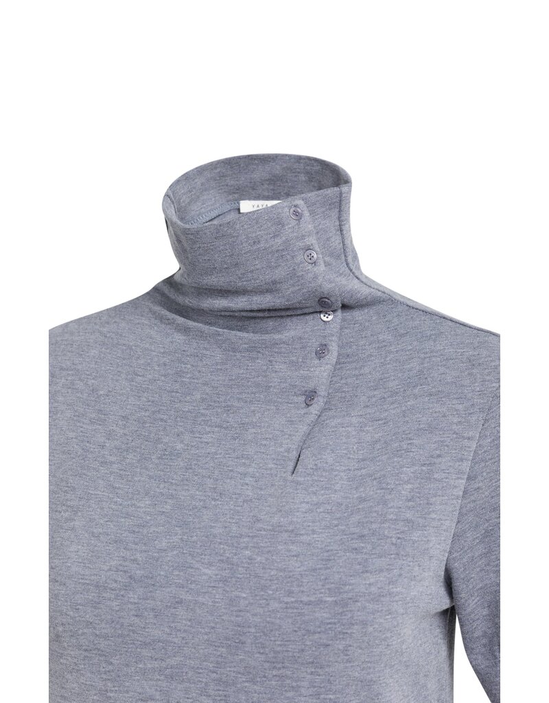 Yaya Yaya Soft Top Buttons Seal Grey Mel.