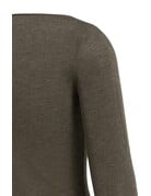 Yaya Yaya Top LS Round Neck Slate Black Brown Mel.