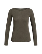 Yaya Yaya Top LS Round Neck Slate Black Brown Mel.