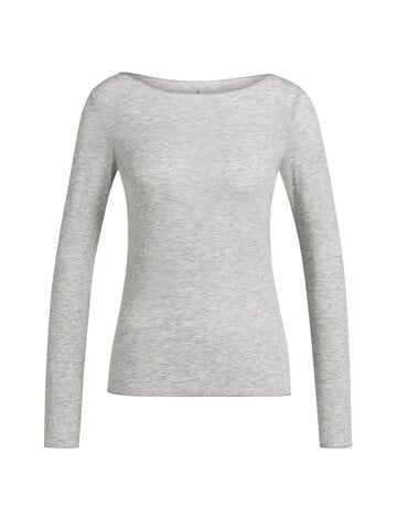 Yaya Yaya Top LS Round Neck Med.Grey Mel