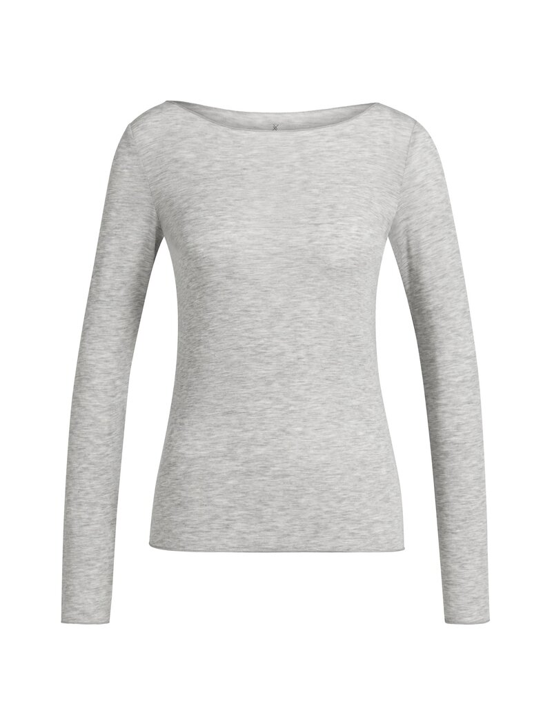 Yaya Yaya Top LS Round Neck Med.Grey Mel