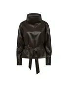 Co' Couture Co'Couture GittCC Funnel Neck Blouse D.Brown
