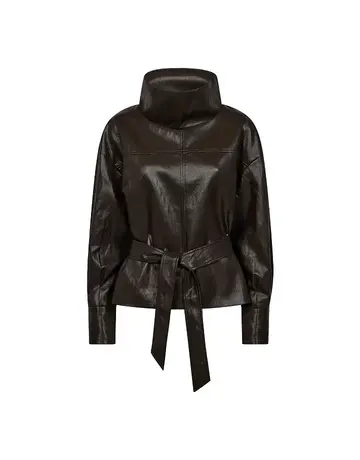 Co' Couture Co'Couture GittCC Funnel Neck Blouse D.Brown