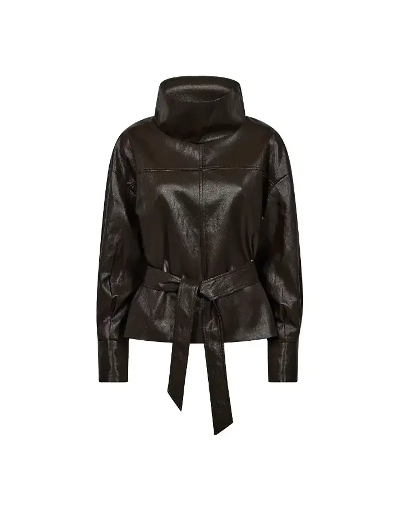 Co' Couture Co'Couture GittCC Funnel Neck Blouse D.Brown