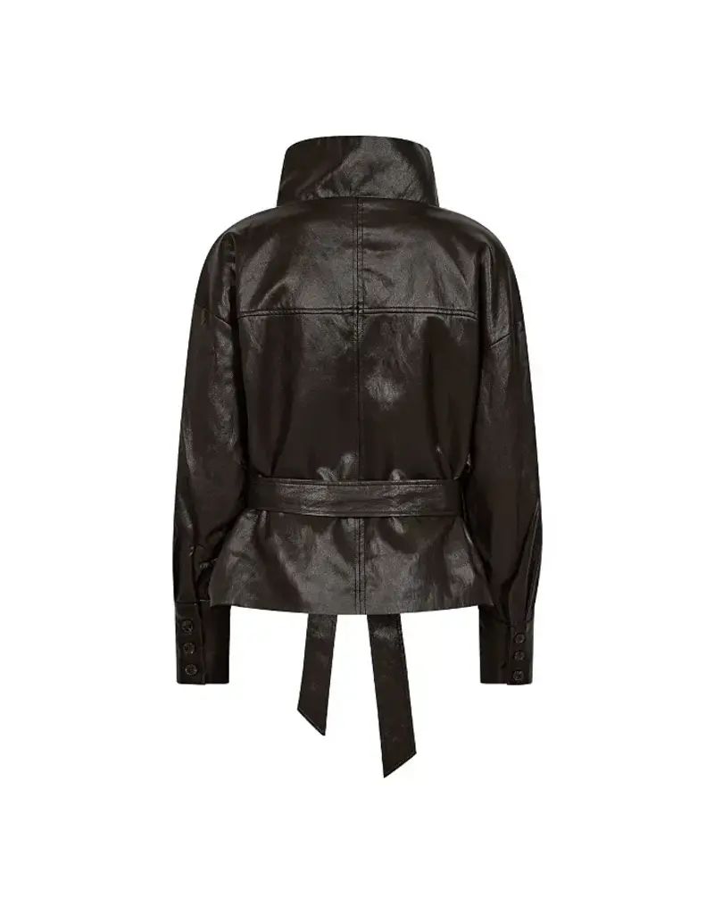 Co' Couture Co'Couture GittCC Funnel Neck Blouse D.Brown