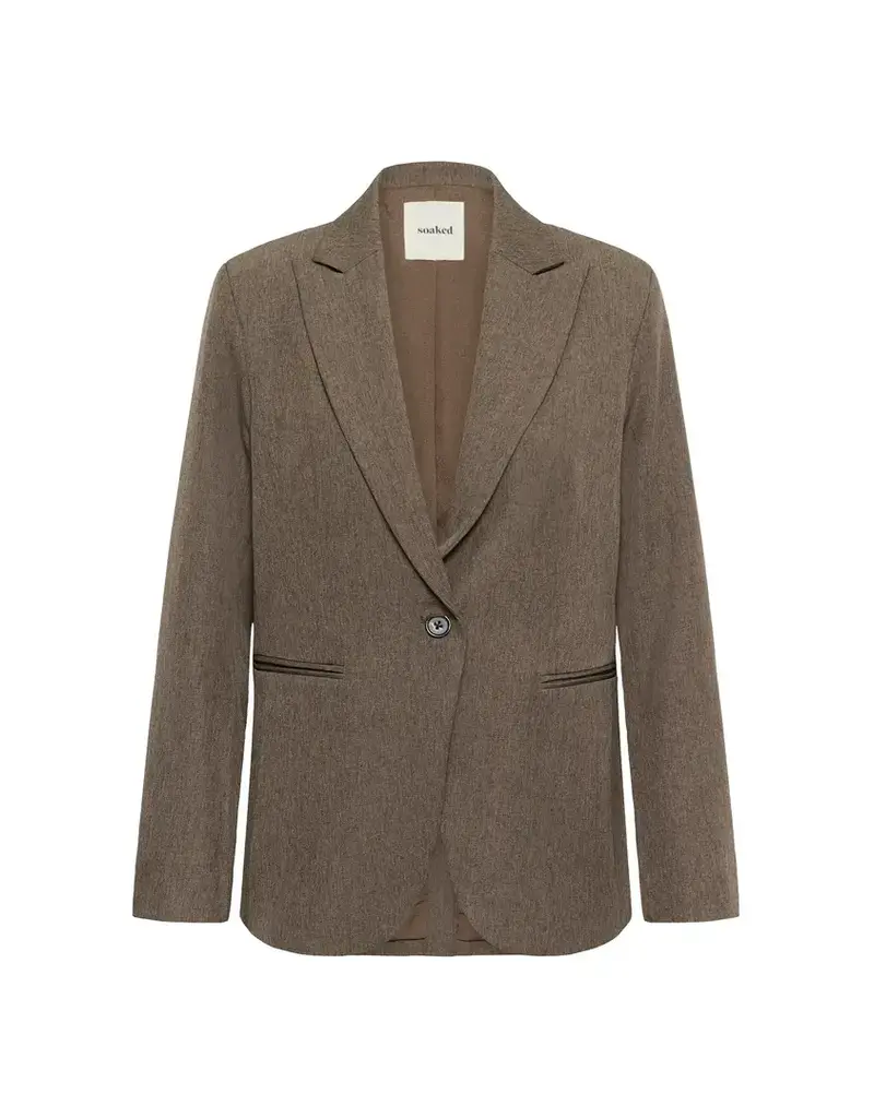 Soaked Soaked SLLilu Corinne Short Blazer Walnut Mel.