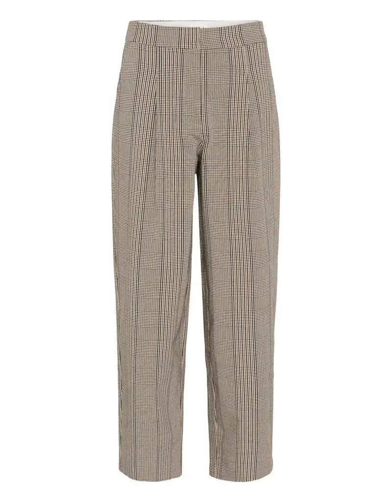 Soaked Soaked SLKinabalu Barrel Pant Nightsky Brown check