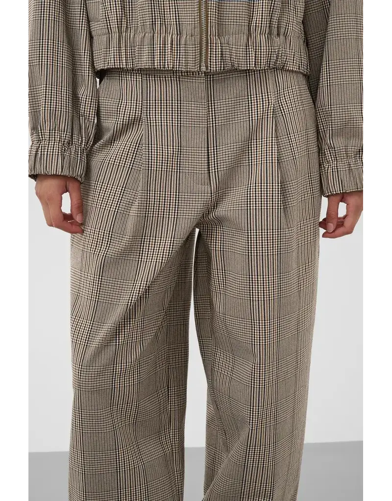 Soaked Soaked SLKinabalu Barrel Pant Nightsky Brown check