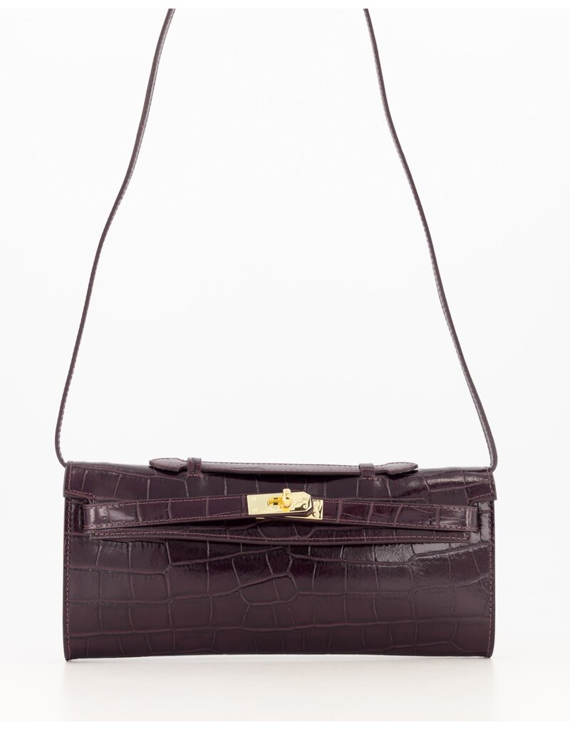 Feel Fashion Feel Tas Palermo Croco Bordeaux